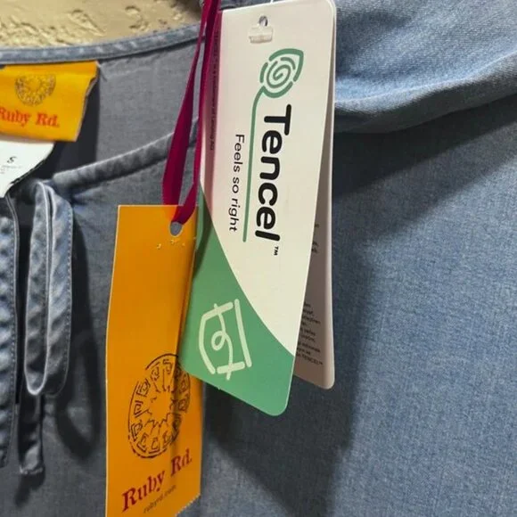 Ruby Rd. Tencel chambray dress NWT - Picture 3 of 5